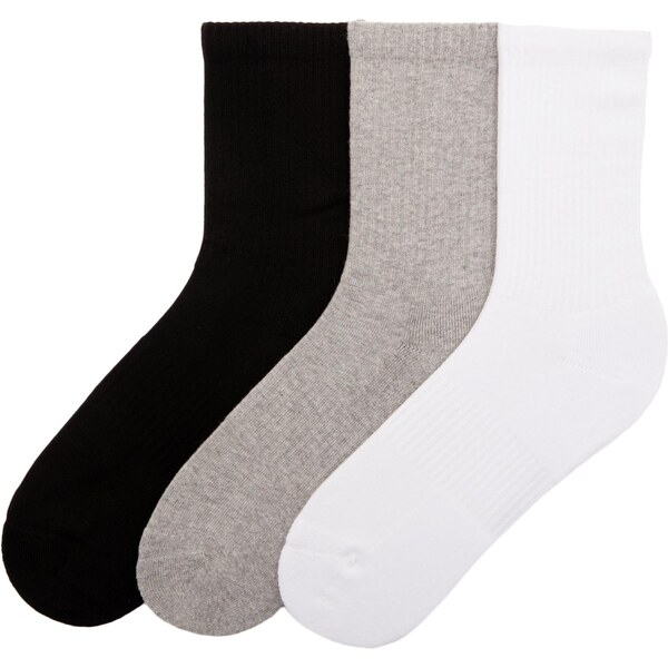 Pull&Bear Ponožky sivá / čierna / biela 64087541