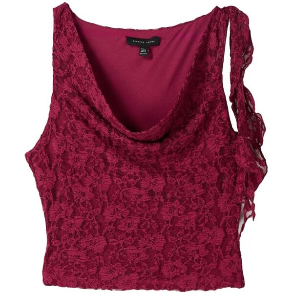 Bershka Top burgundská 65880299