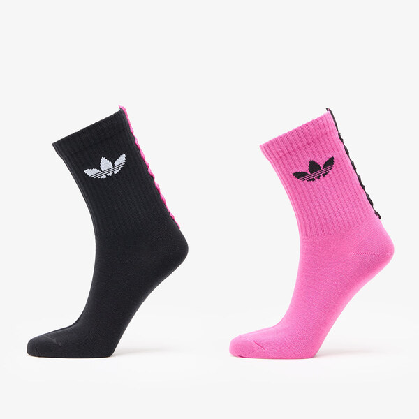 adidas Originals adidas Ruffle Crew Socks 2-Pack Black/ Black M 63967190