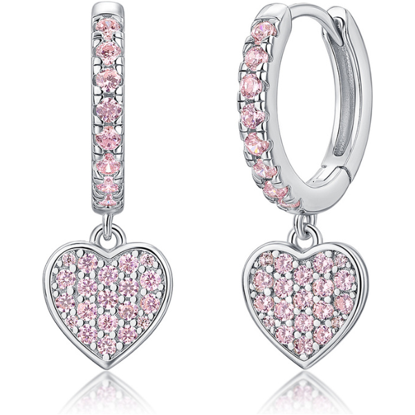 Olivie Strieborné kruhové náušnice SRDIEČKO 9633 64763505