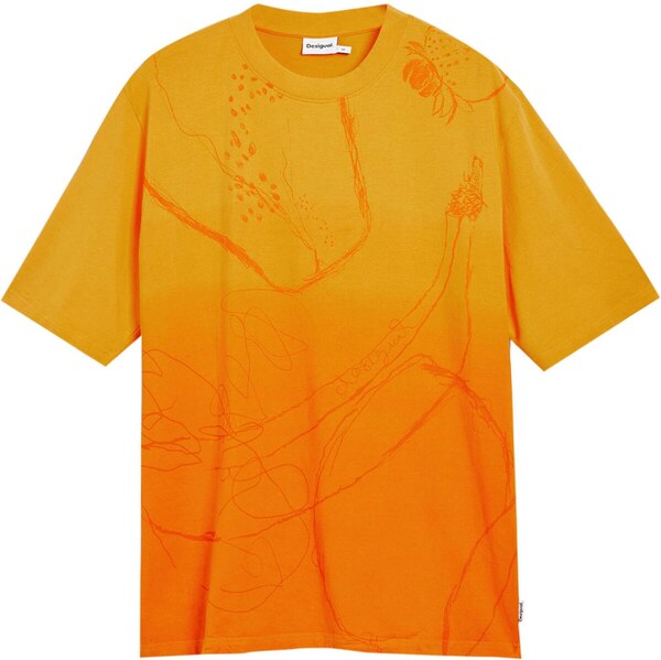 Desigual Tričko oranžová / tmavooranžová 63973782