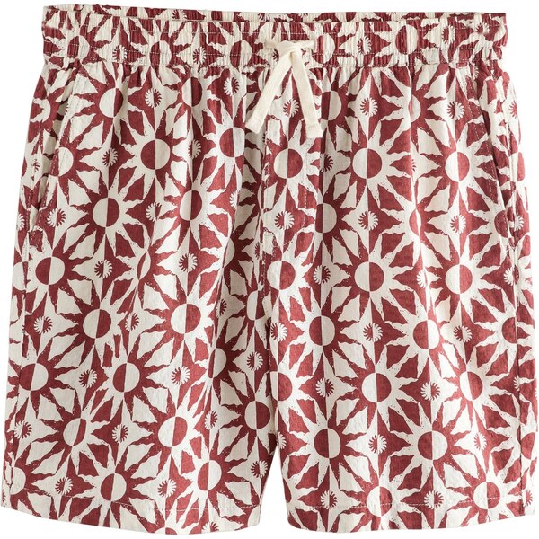 Next Nohavice béžová / karmínovo červená 64413667