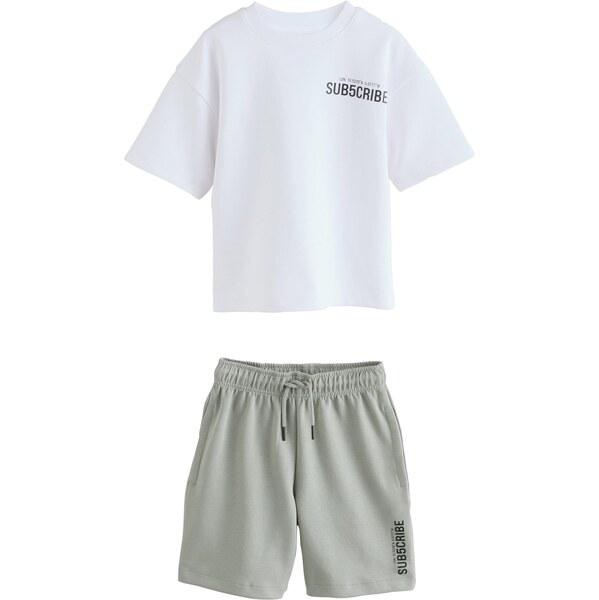 Next Set svetlozelená / čierna / biela 64293788