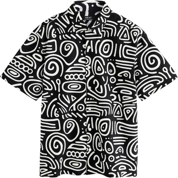 Next Košeľa čierna / biela 64063069