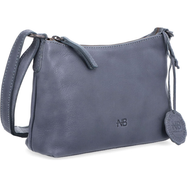 Kožená kabelka crossbody Noelia Bolger modrá NB 2406 JE 64020357