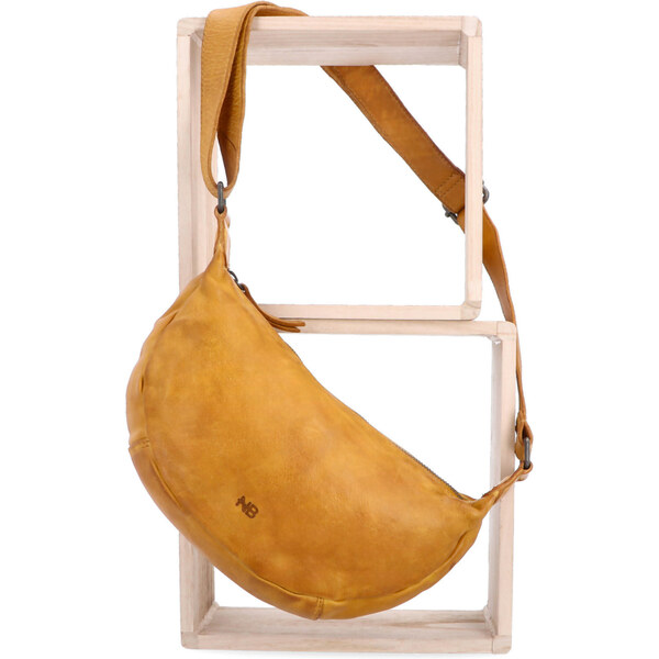 Kožená kabelka crossbody Noelia Bolger žltá NB 2411 ZLU 64020944