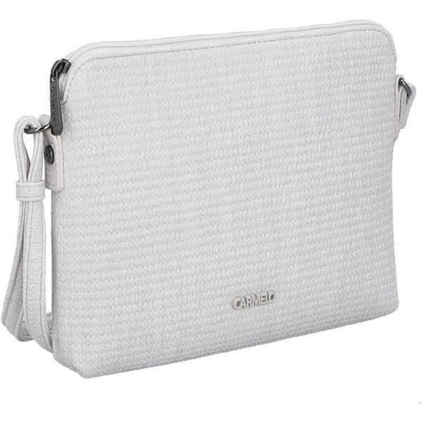 Kabelka zo syntetickej kože crossbody Carmelo krémová 4337 K 64020589