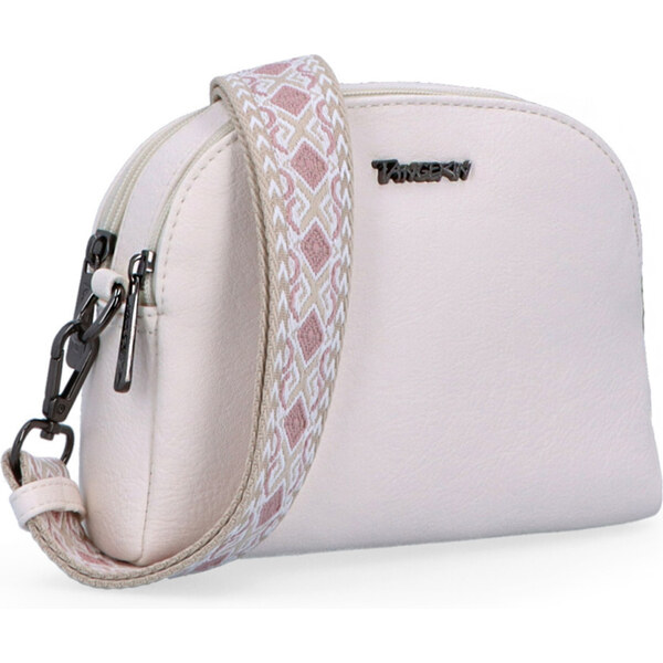 Kabelka zo syntetickej kože crossbody Tangerin krémová 8044 K 64020790