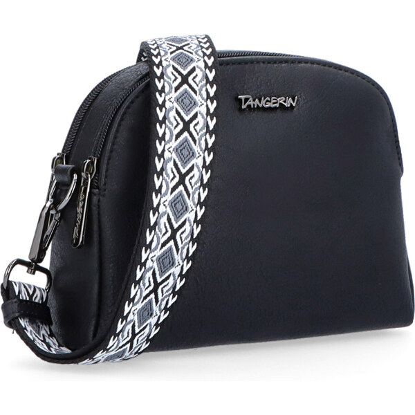 Kabelka zo syntetickej kože crossbody Tangerin čierna 8044 C 64020791