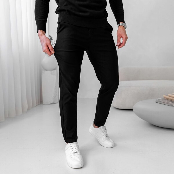 Strečové nohavice Iron Aesthetics Classy, čierne 63981680