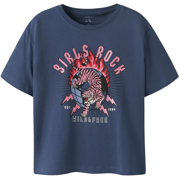 NAME IT Tričko NKFKASSANDRA enciánová / staroružová / červená / čierna 63817756