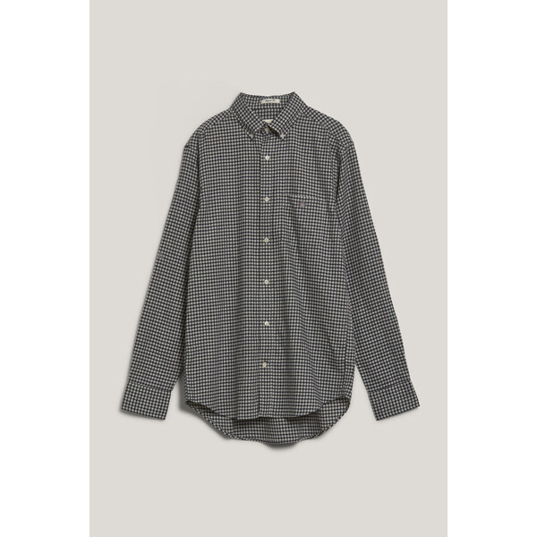 KOŠEĽA GANT REG MICROCHECK FLANNEL SHIRT LIGHT GREY MELANGE 57412732