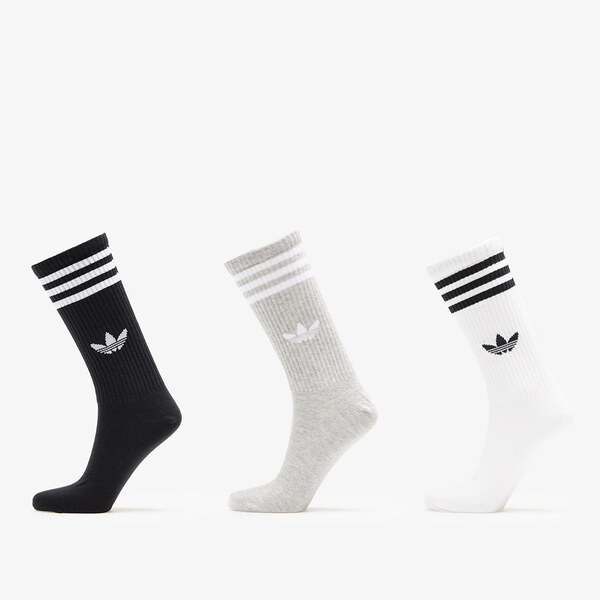 adidas Originals adidas 3S High Crew Socks 3-Pack White/ Medium Grey 63989380