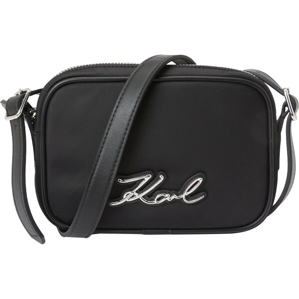 Karl Lagerfeld Taška cez rameno čierna / strieborná 64009215