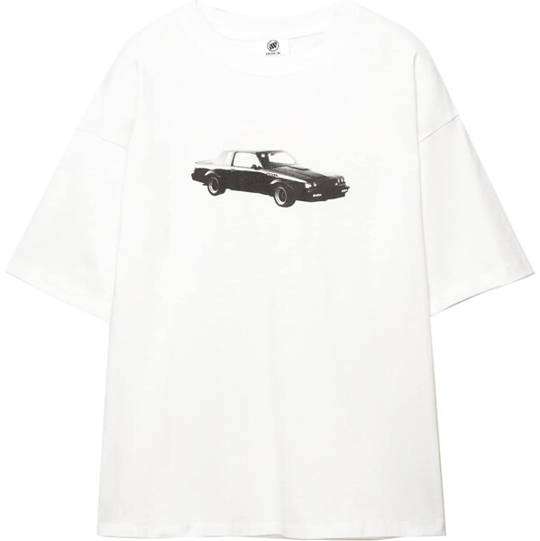 Pull&Bear Tričko čierna / biela 64167200