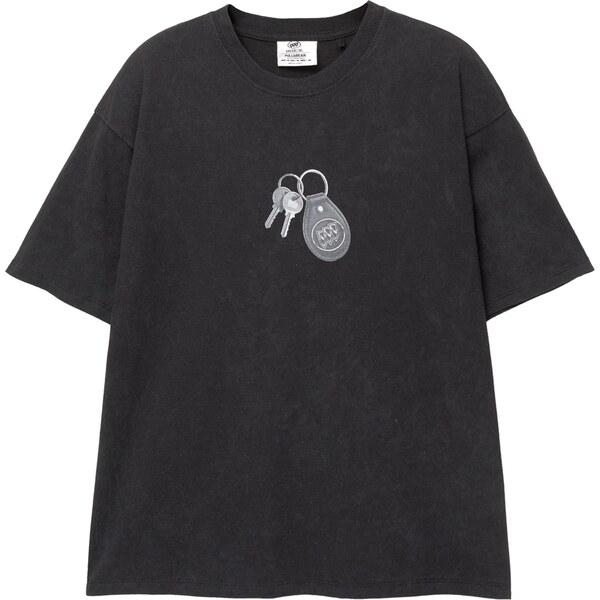 Pull&Bear Tričko tmavosivá / čierna / biela 64167201