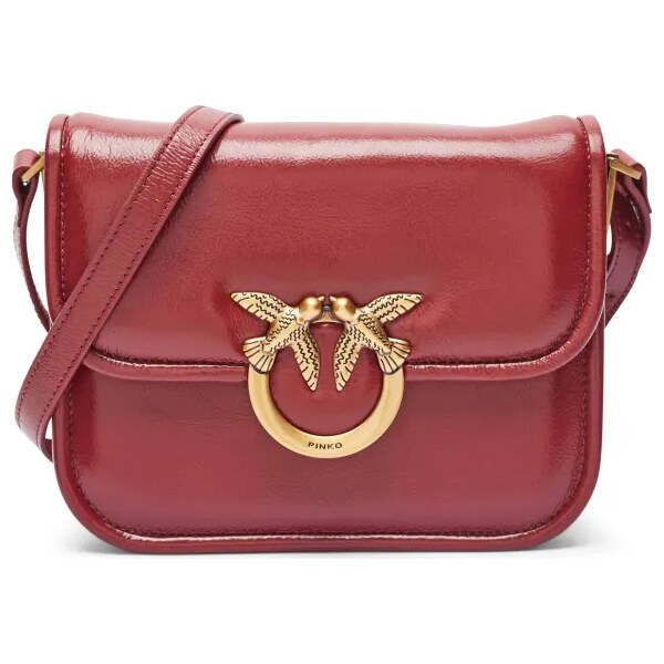Pinko Kožená kabelka na rameno LOVE BOX MINI 64005784