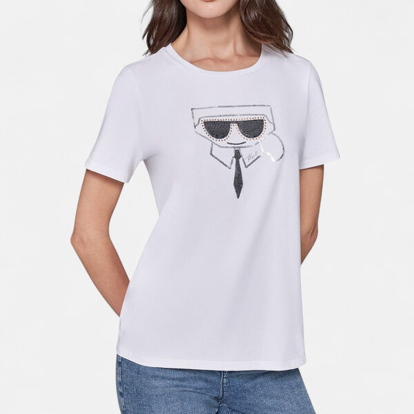 Dámské bílé triko Karl Lagerfeld 56247 64013821