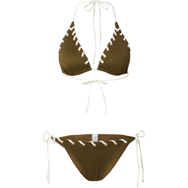 Trendyol Bikiny olivová / biela 63160262