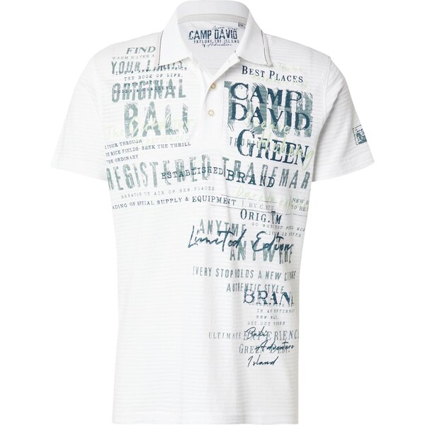 CAMP DAVID Tričko tmavozelená / čierna / biela 64017992