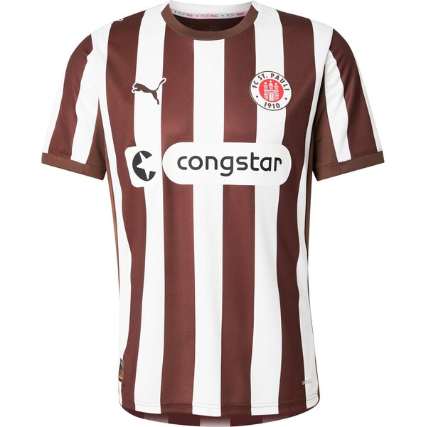 PUMA Dres FC St. Pauli 25/26 čokoládová / červená / biela 64063181