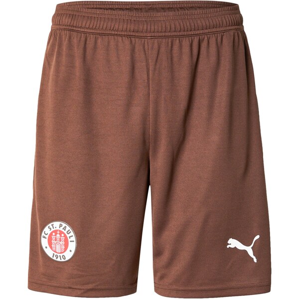 PUMA Športové nohavice FC St. Pauli 25/26 tmavohnedá / krvavo červená 64018903