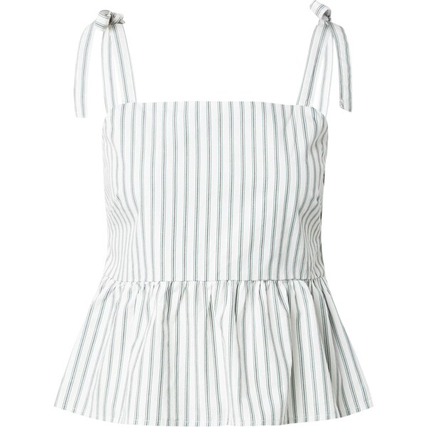 PIECES Top PCTaelyn mätová / čierna / biela 64018918