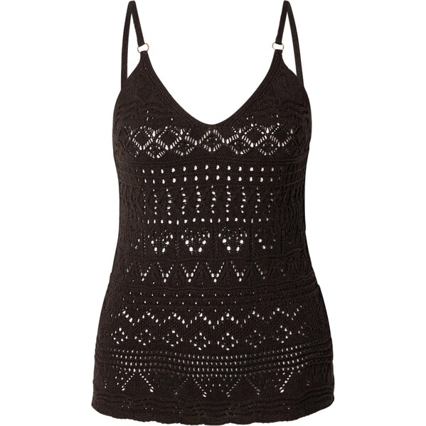 ONLY Vyšívaný top ONLAVINA tmavohnedá 64201838