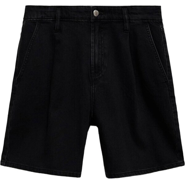 MANGO Plisované rifle MARINA čierna 64019212