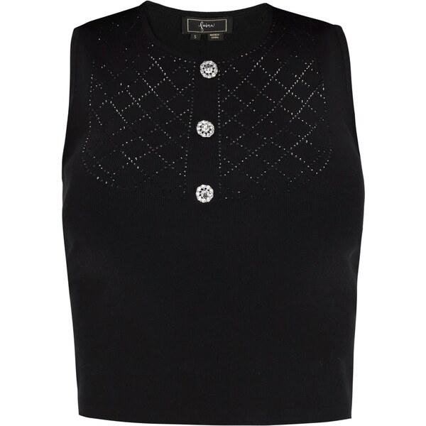 faina Vyšívaný top čierna 65875721