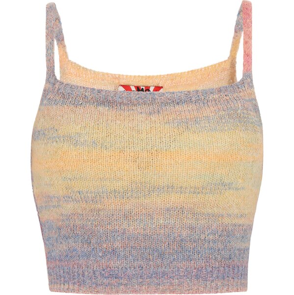 MYMO Vyšívaný top Back To School žltá / sivá / zelená 65875733