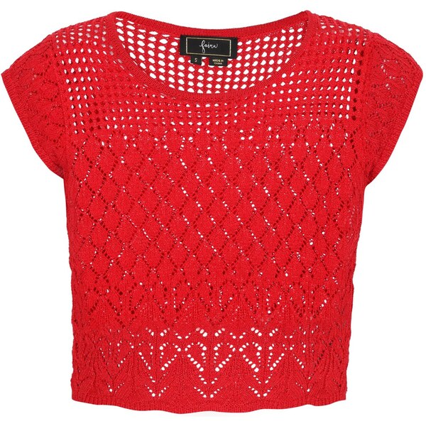 faina Vyšívaný top červená 65875729