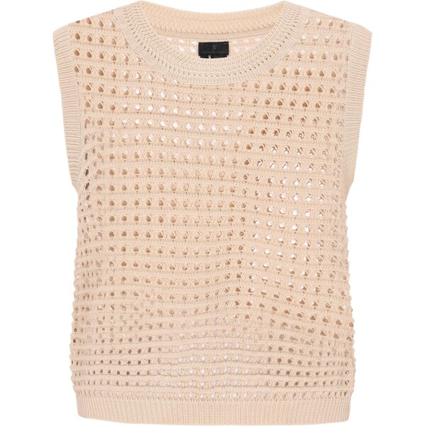 DreiMaster Klassik Pletená vesta béžová 65648758