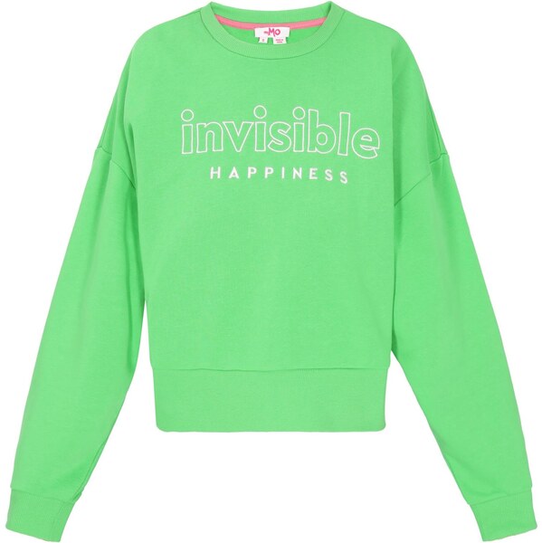 MYMO Mikina Back To School neónovo zelená / ružová 65215922