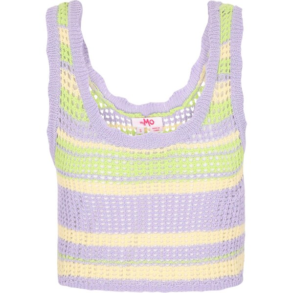 MYMO Vyšívaný top Spring Summer svetložltá / svetlozelená / orgovánová 65876305