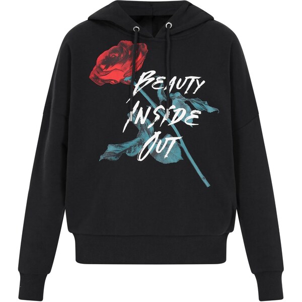 myMo ROCKS Mikina Comfy smaragdová / staroružová / červená / čierna / 65876327