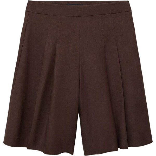 MANGO Plisované nohavice Laguna čokoládová 64063272