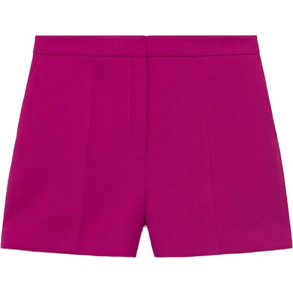 MANGO Nohavice s pukmi LILO tmavoružová 64472514