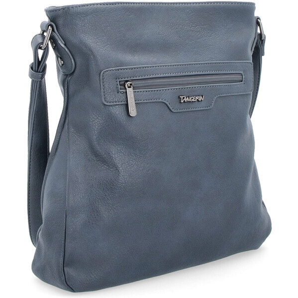 Kabelka zo syntetickej kože crossbody Tangerin modrá 8008 TM 64019728