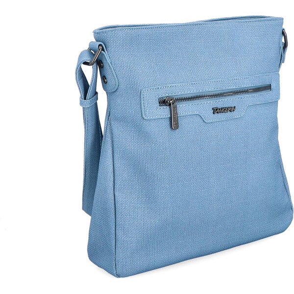 Kabelka zo syntetickej kože crossbody Tangerin modrá 7004 M 64019981