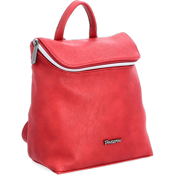 Mestský batoh zo syntetickej kože Tangerin červená 8038 CV 64020157