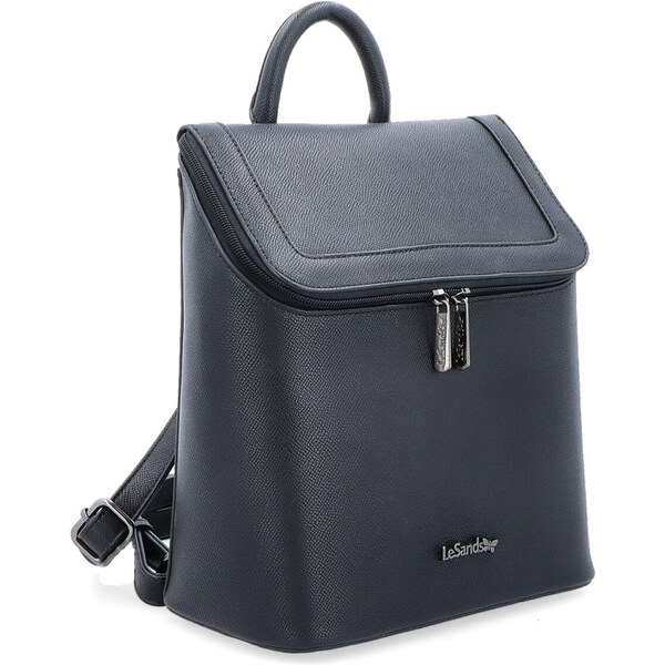 Mestský batoh zo syntetickej kože Le Sands čierna 9043 C 64020179