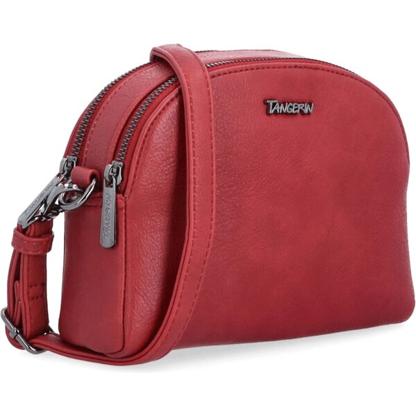 Kabelka zo syntetickej kože crossbody Tangerin červená 8044 CV 64020203