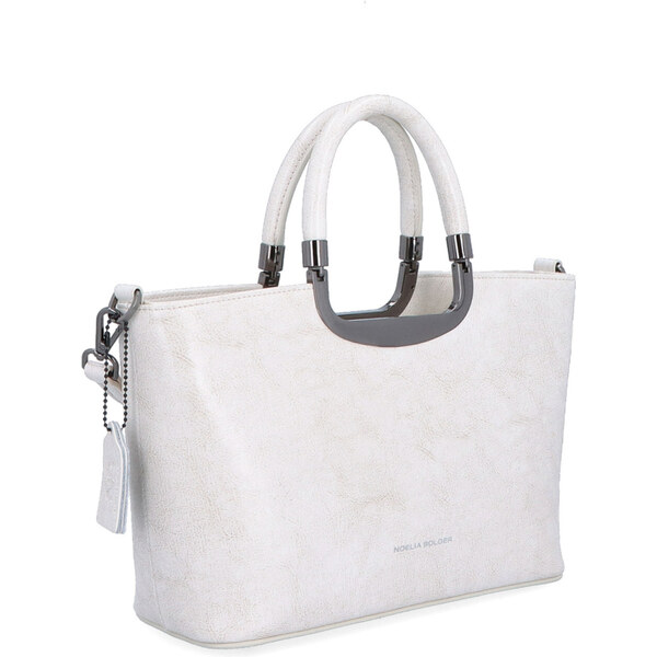 Kožená kabelka do ruky Noelia Bolger biela NB 0095 OW 64020234