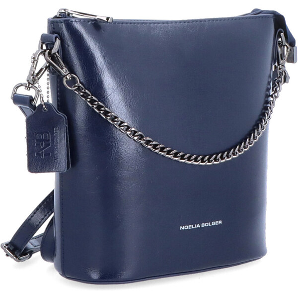 Kožená kabelka crossbody Noelia Bolger modrá NB 0048 TM 64020244