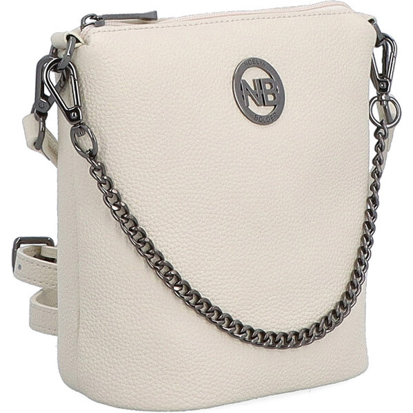 Kožená kabelka crossbody Noelia Bolger krémová NB 3016 K 64020247