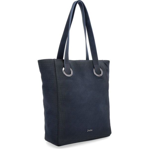 Kabelka zo syntetickej kože cez rameno Indee modrá 6320 TM 64020293