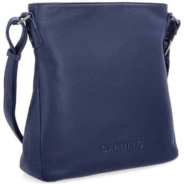 Kabelka zo syntetickej kože crossbody Carmelo modrá 4271 TM 64020323