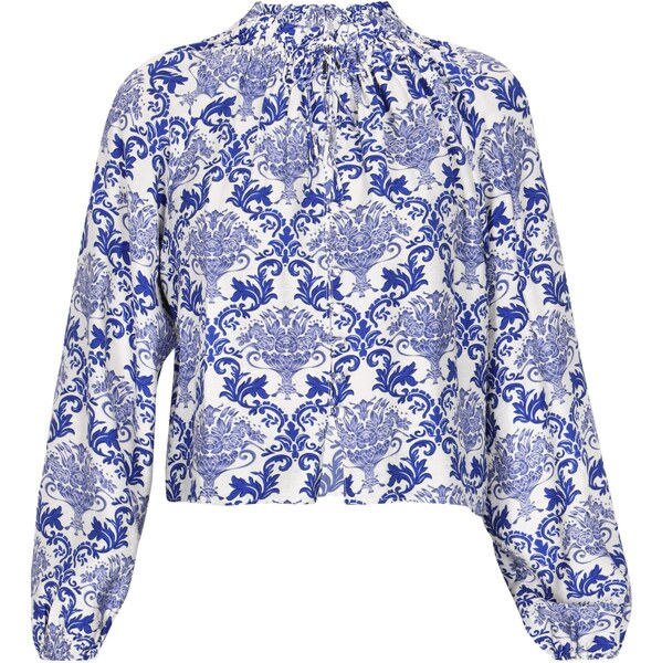 DreiMaster Vintage Blúzka Vintage modrá / tmavomodrá / biela 65877178