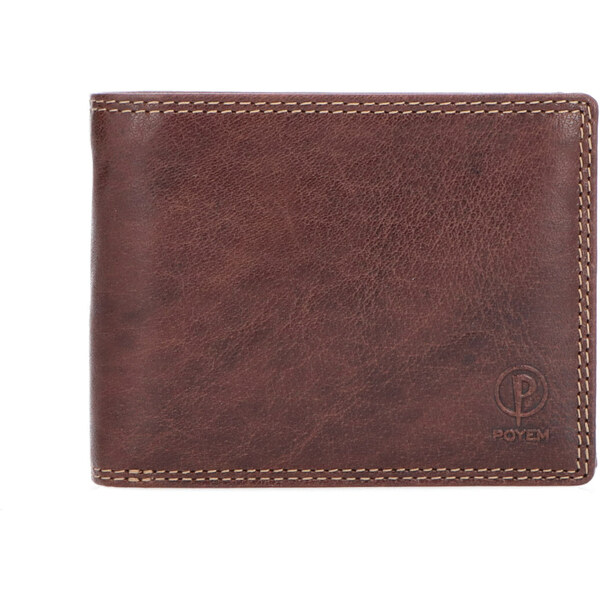 Pánska kožená peňaženka Poyem hnedá 5237 Poyem H 64020429